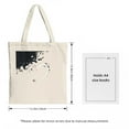 thumbnail image 3 of Stylish Canvas Tote Bag with Black & White Heart Design Perfect for Shopping Travel and Parties - Reusable & Multifunctional, 3 of 4