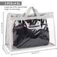 thumbnail image 3 of Outgeek 3PCS Purse Storage Bag Organization Purse Dust Bag Organizer Clear Plastic Lightweight Protective Waterproof Handbag Protector, 3 of 17