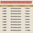 thumbnail image 4 of 2025 1 Meter 925 Sterling Silver Wire Tarnish Resistant Coil for Jewelry Making, 4 of 5