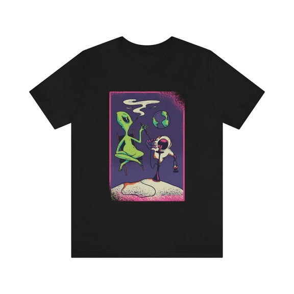 Gift for Alien UFO Fan Alien Smoking Hookah UFO TShirt