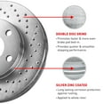 thumbnail image 4 of For 1995-2001 BMW 750iL R1 Concepts Front Silver Zinc Cross Drilled Brake Rotors, 4 of 5