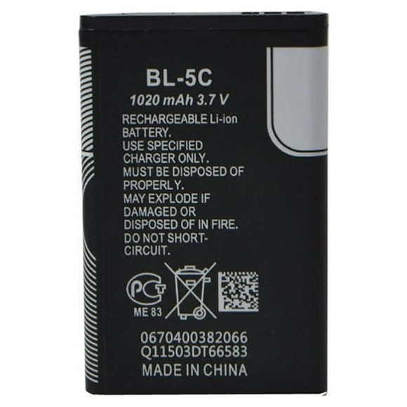 Trayknick Replacement Cell Phone Li-ion Battery 1020mAh 3.7V for Nokia BL-5C Rechargeable