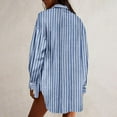 thumbnail image 3 of XUNKUSGA Striped Button Down Shirts For Women Dress Shirts Long Sleeve Casual Collared Office Work Shirt With Pocket, 3 of 6