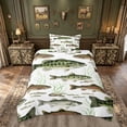 thumbnail image 3 of meiyoeat Watercolor Trout Bass Fish Twin Duvet Cover for Men Kids, Rustic Wildlife Twin Bedding, Green Brown, Reversible, 2pcs, 1 Duvet Cover and 1 Pillowcase, 3 of 6
