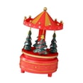 thumbnail image 4 of Caja de música decorativa con forma de carrusel navideño, mecanismo de cuerda, ligera y decorativa. Estilo F, 4 of 9