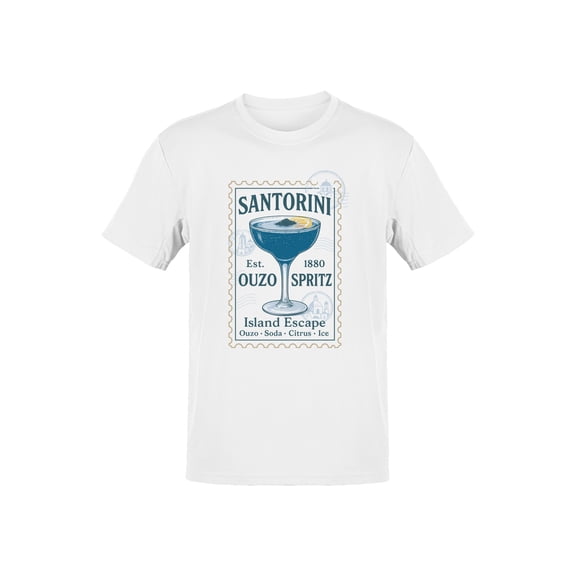 Santorini Ouzo Spritz Island Escape Men's T-shirt