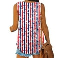 thumbnail image 4 of JGTDBPO Independence Day T-Shirt For Women Plus Size Summer Tank Tops In Red White And Blue Stylish Top Women Short Sleeveless V-Neck Independence Day Loose T-Shirt Blouse Tops Vest, 4 of 5