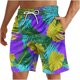 thumbnail image 1 of Pantalones Cortos Casuales de los Hombres Impresos Pantalones de Playa con Cordón de Bolsillo Deportivos, Poliéster Ligero para Primavera Verano Al Aire Libre Y Diario, 1 of 1
