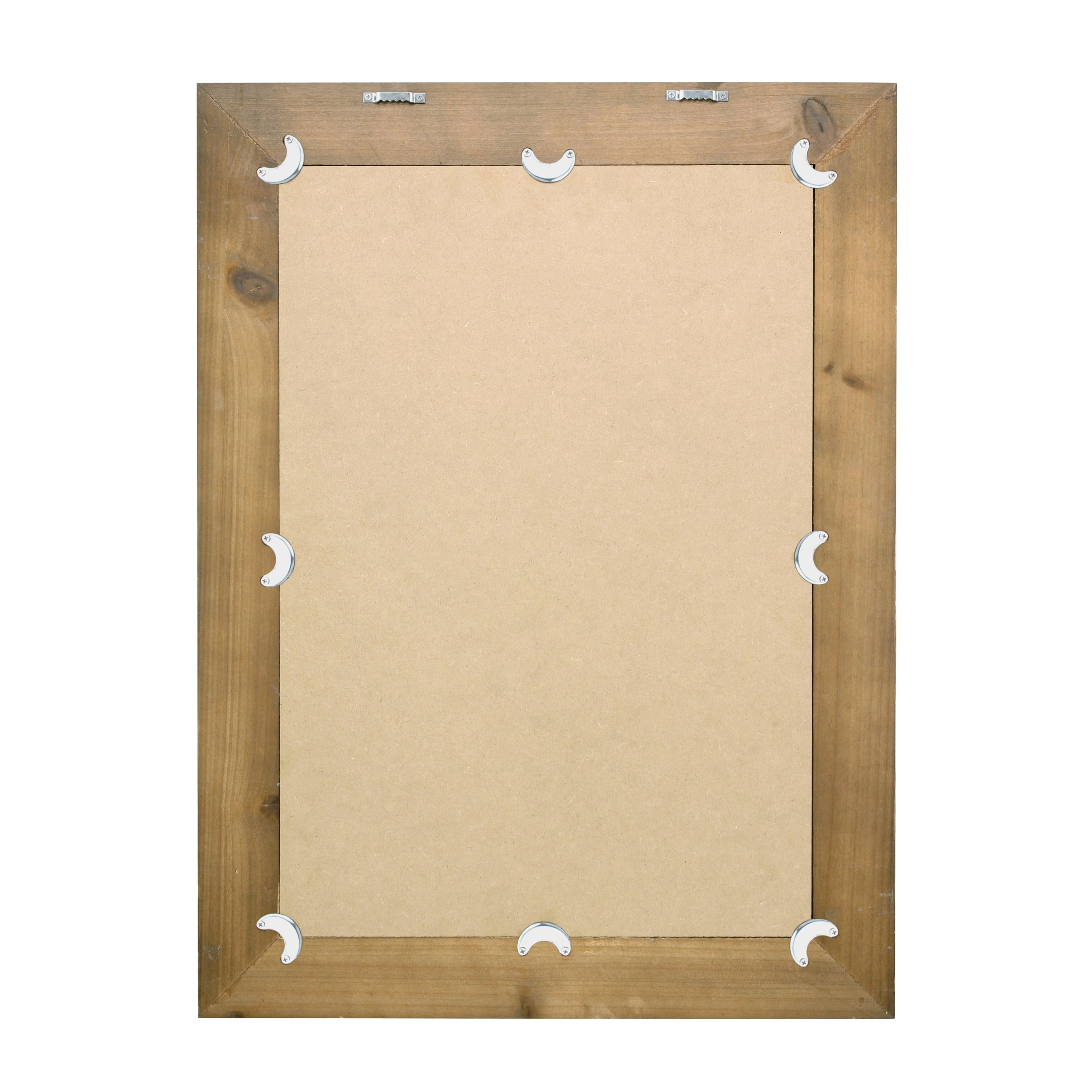 Stonebriar 24" x 18" Brown Country Rustic Rectangle Natural Wood Wall Mirror