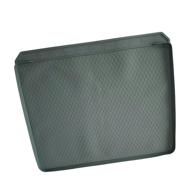 S SERENABLE Cat Litter Box Mat Non Slip Sturdy Washable Cat Supplies Trapping Litter Pad dark gray