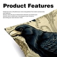 thumbnail image 2 of Crow Velvet Throw Pillow Covers Set of 2 with Unique Patterns in Sizes 16x16, 18x18, and 20x20 Inches for Chair Pillow, 2 of 6