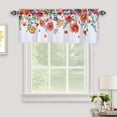 thumbnail image 2 of Alishomtll Valance Curtains Blossom Floral Print Window Curtain Valance Rod Pocket, 52W" x 18L",White, 2 of 7