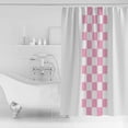 thumbnail image 2 of Minimalist Pink Shower Curtain, 72" x 72", Buffalo Check Plaid Farmhouse Farm Theme Waterproof Bathroom Curtain Washable Shower Curtain Set with 12 Hooks, 2 of 6