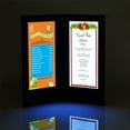 thumbnail image 3 of WeChef 4 Pack LED Backlit Menu Cover Leatherette Wine List Check Bill Holder Displayer 2-Panel Fits 5"x11" Paper, 3 of 11
