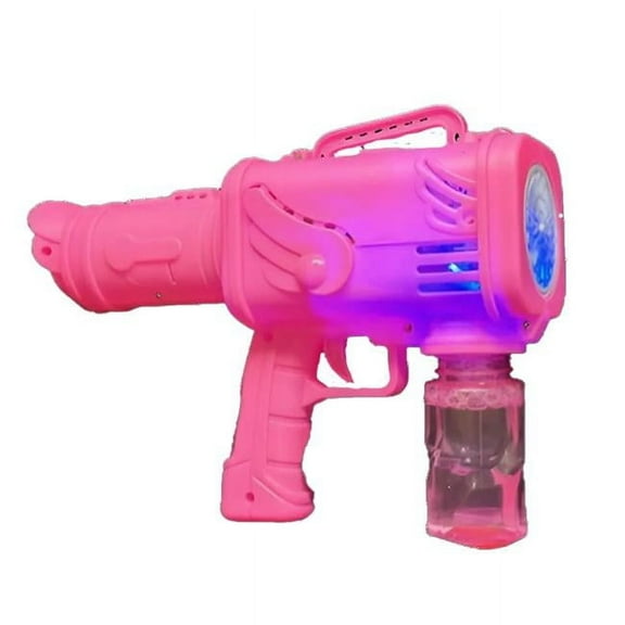 Blinkee LUMBBBGA-PB Light Up Musical Bubble Blasting Bazooka Gun, Assortment of Blue & Pink
