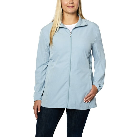 Hang Ten Women's Sz M Hybrid Water Repellant Jacket Blue