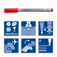 thumbnail image 4 of STAEDTLER Lumograph Non-Permanent Wet Erase Marker Pens, Fine Tip Refillable Colored Markers, 8 Pack, 4 of 8