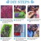 thumbnail image 4 of Pintura de diamante de lavanda, pintura de diamante de lavanda, kits de pintura de diamante de lavanda violeta para decoración de la oficina en el hogar, 30x40 cm ER, 4 of 5