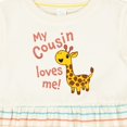 thumbnail image 4 of Inktastic My Cousin Loves Me Cute Giraffe Girls Baby Dress, 4 of 5