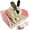 Pink, variant on Rabbit Litter Box - Extra Large Bunny Litter Box with Grate | 17.1"x12.8", Pee Pads & Cleaning Set – Potty Training Litter Pan for Large Breed Rabbits, Guinea Pig, Ferret, Chinchilla