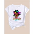 thumbnail image 3 of Camiseta Ligera de verano para mujerTriangle Sunset Coconut Tree Beautiful Woman Printed Casual Fashion Top with Round Neck Short Sleeve T-Shirt for Black LadiesFather's Day, Mother's Day, New Year,, 3 of 5