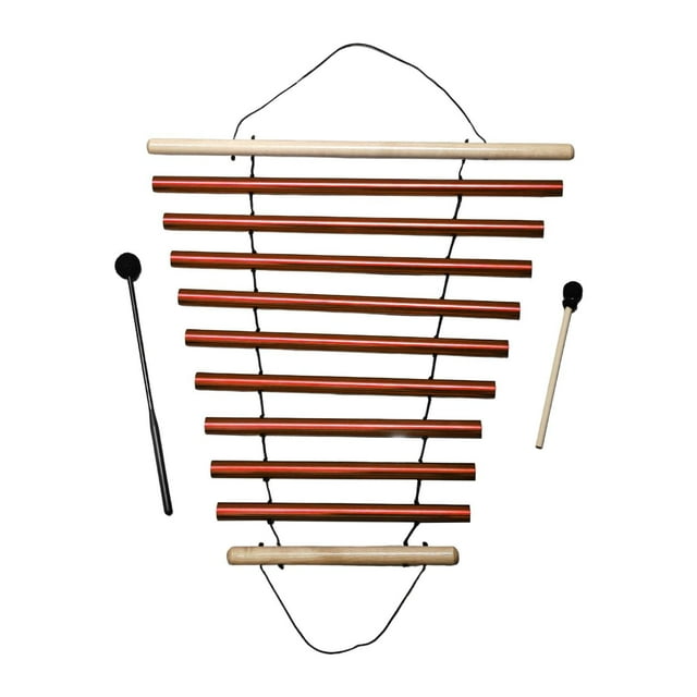 HILABEE Carillon Éolien 9 Notes Méditation Carillon Pleine Conscience Guirlande Simple Instrument de Percussion pour Gestion de Classe des Enseignants Rouge