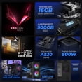 thumbnail image 3 of Computadora Escritorio Completa Xtreme PC Gaming AMD Radeon Vega 3 Athlon 3000G 16GB SSD 500GB Monitor 21.5 75Hz WIFI Black juegos casuales, trabajo y estudio, 3 of 6