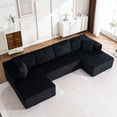 thumbnail image 1 of Salon avec Canapé Sans Cadre - Canapé Moderne Décontracté en Forme de U - Canapé Modulaire avec Fauteuil Inclinable Qui Ne Nécessite Pas d'Installation., 1 of 11