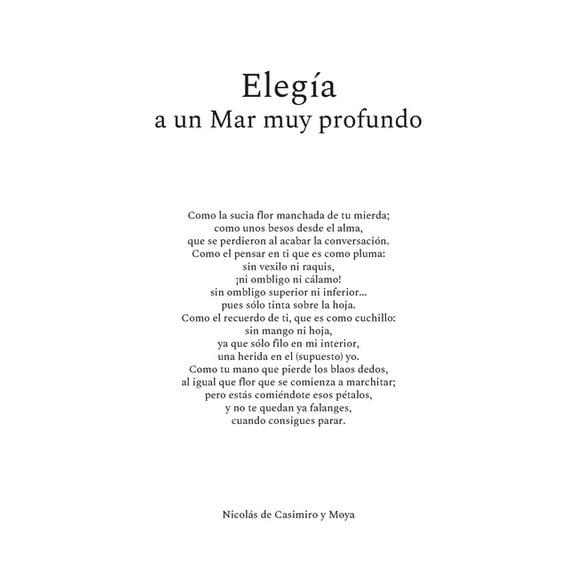 Elegía a un Mar muy profundo, (Paperback)