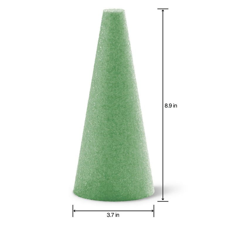 Crafjie Foam Cones for DIY Arts and Crafts (3.75 x 9.7 in, 8 Pack