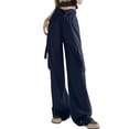 thumbnail image 2 of Women's Casual Pants High Waisted Loose Fit Wide Leg Trousers for Comfortable Everyday Use in All Seasons, 2 of 5