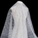 thumbnail image 1 of Tela de malla con lentejuelas blancas brillantes de 51 pulgadas, tela de tul bordado cuadrado, tela de malla a cuadros, tela de encaje dorado, 1 of 9