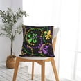 thumbnail image 5 of Pofeuu Mardi Gras6 Print Double-sided plush pillowcase Square Throw Pillow Covers Pillows Cover for Living Room Bedroom Sofa Couch Cushion Cover（No pillow core）-22"x22", 5 of 7