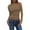 Khaki, variant on PRETTYGARDEN Women's Long Sleeve Off Shoulder Tops Fall Fashion Ruched Fitted Going Out Shirts Blouse Trendy Clothes
