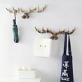 thumbnail image 6 of Wall Hooks Deer Antler Rack Wall Mounted Cap Coat Clothes Hanger Scarves Towels Key Holder Antler Wall Decoration, 6 of 7