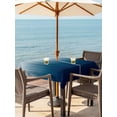 thumbnail image 3 of Outdoor Tablecloths with Umbrella Hole & Zipper, Navy Blue Ombre 60x60 Inch Square Tablecloths, Contemporary Gradient Abstract Art Waterproof Table Cloth, Patio/Pool/Picnic Table Covers, 3 of 8