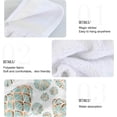 thumbnail image 5 of 2 PCS Microfiber Hand Towels, Pastel Teal Green Palm Leaves Pine Cone Soft Absorbent Kitchen Hand Towels with Loop, Quick Dry Microfiber Cleaning Cloths Bath Hand Towels, 12"x17", 5 of 6