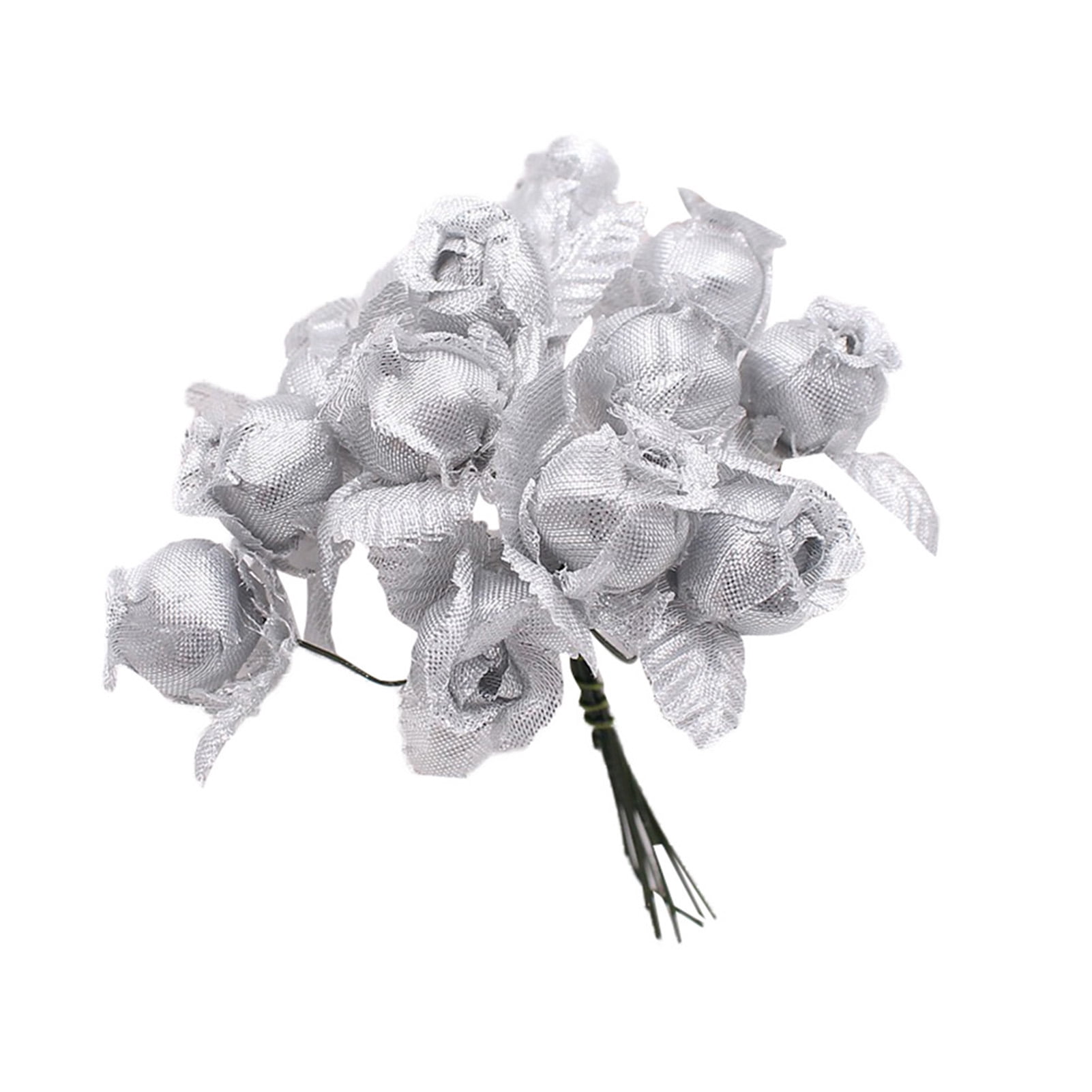 12Pcs/Bouquet Artificial Rose Antidroop Easy to Bend 18 Colors