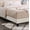 Full + Off White + Modern + Bed Frame + Foam + Polyester + Fabric + MDF + Upholstered, variant on Twin Platform Bed with Plush 3D Upholstered Headboard, White Dove Fabric and MDF Frame, No Box Spring Needed