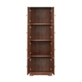 thumbnail image 6 of Tall Storage Cabinet with 4 Doors and 4 Shelves,Wall Storage Cabinet Cupboard for Living Room, Kitchen,Office,Bedroom,Bathroom,Walnut, 6 of 7