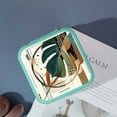 thumbnail image 4 of Autua Modern Art Mini Jewelry Travel Case with Zipper Closure, Compact Size for Necklace, Ring, Earring Organization Green, 4 of 5
