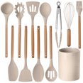 thumbnail image 3 of Yucurem 12Pcs Kitchen Utensil Set Silicone Heat-resistant Cookware for Kitchen Kitchen Essentials (Khaki), 3 of 10