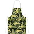 thumbnail image 4 of Polyester Insulation Kitchen Oven Mitts Potholder Apron 3Pcs Set Camouflage Army Dinosaur Non Slip Heat Resistant Gloves for Baking Cooking BBQ, 4 of 7