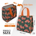 thumbnail image 3 of Pioneer Flower Floral Print Pattern Insulated Lunch Bag for Women & Adults,Large Portable Soft Cooler Lunch Bag,Thermal Food Storage Tote with Pearl Cotton,8.66L,8.75x5.75x9.5 Inch, 3 of 6