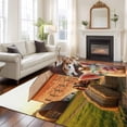 thumbnail image 2 of 8x10 Area Rugs for Living Room, Farm Pig Non Slip Area Rugs for Kitchen Bedroom Entryway, Farmhouse Barn Funny Animals Butterfly Washable Carpet Runner Rug Floor Mats for Bedroom Home Decor, 2 of 8