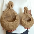 thumbnail image 4 of Jute Eco Teardrop Hanging Basket Hanging Wall Vegetable Fruit Baskets Hanging Baskets, 4 of 11