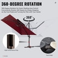 thumbnail image 2 of 9 x 9 ft Patio Umbrella, Outdoor Square Large Cantilever Umbrella Heavy Duty Offset Sun Umbrella， Red, 2 of 9