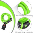thumbnail image 4 of Bicycle Lock, Bicycle Chain Locks with 5 Digit Codes Resettable Combination Bicycle Cable Lock for Bicycle, Motorcycle, Door, Pushchair, BBQ, Luggage(Green), 4 of 6