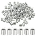 thumbnail image 1 of Uxcell Aluminum Crimping Loop Sleeve Wire Rope Stop Sleeve Round Crimp Ferrules for Wire Rope 0.09 inch, 1 of 7