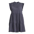 thumbnail image 5 of Terra & Sky High Neck Short Sleeve Relaxed Fit Tiered Dress (Women's Plus), 1 Count, 1 Pack, 5 of 7